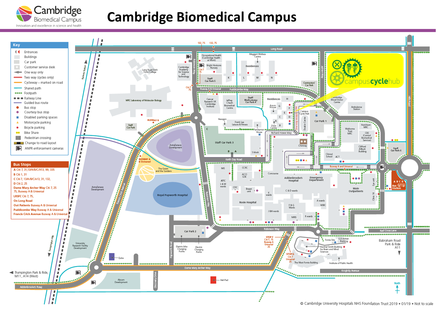 CBC Campus Cycle Hub Location Map